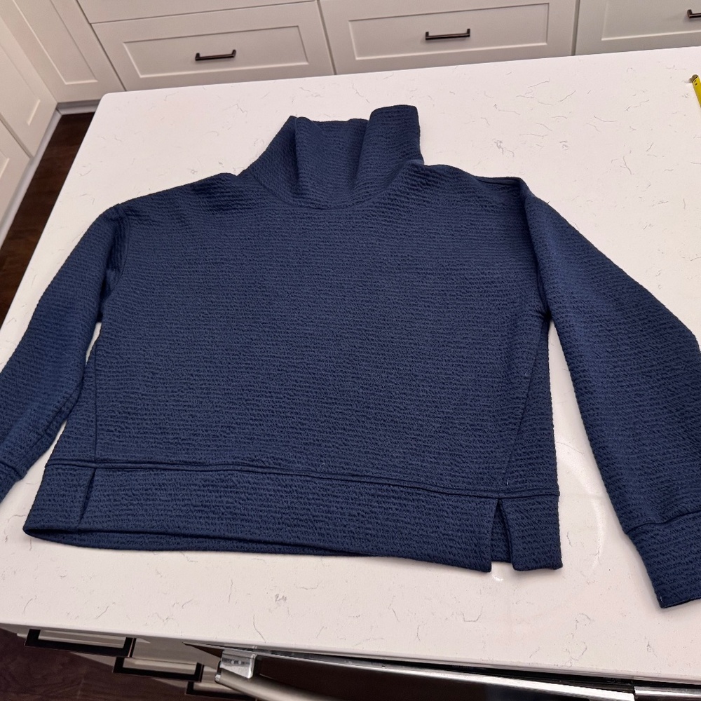 Blue High/Turtle Neck Midweight Top XL Calia